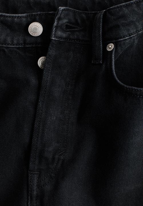 H&M - Straight high waist ankle jeans - washed black