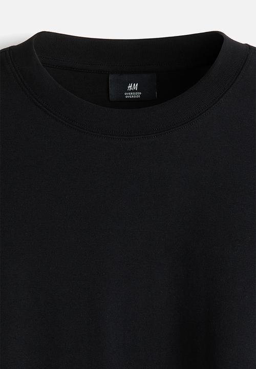 H&M - Oversized fit interlock T-shirt - black