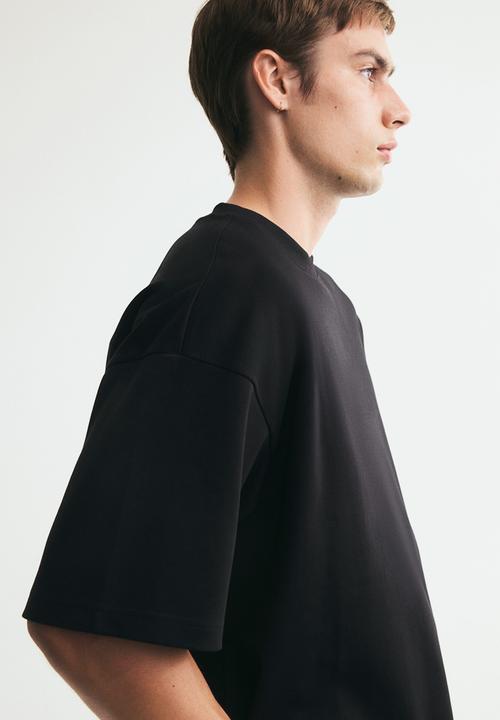 H&M - Oversized fit interlock T-shirt - black