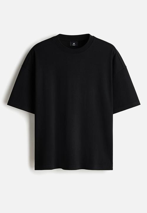 H&M - Oversized fit interlock T-shirt - black