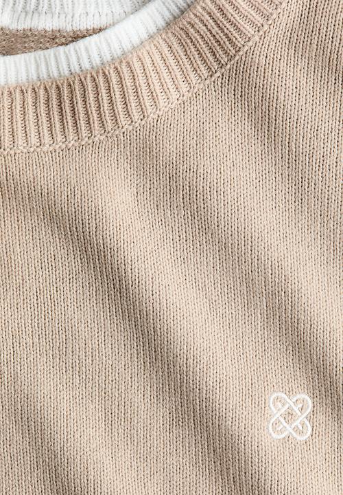 H&M - Layered-look jumper - beige