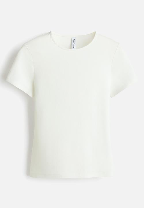 H&M - Fitted t-shirt - white