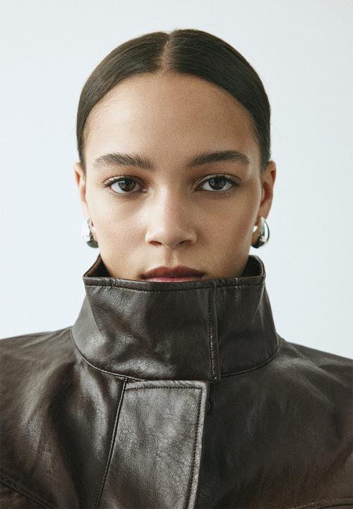 H&M - Coated jacket - dark brown
