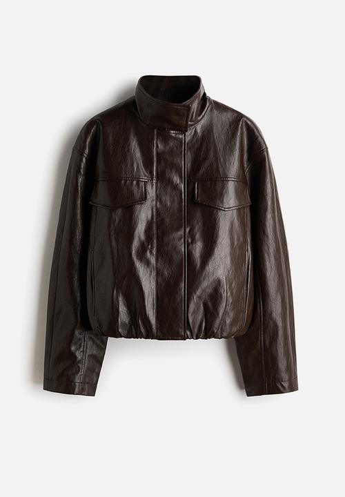 H&M - Coated jacket - dark brown