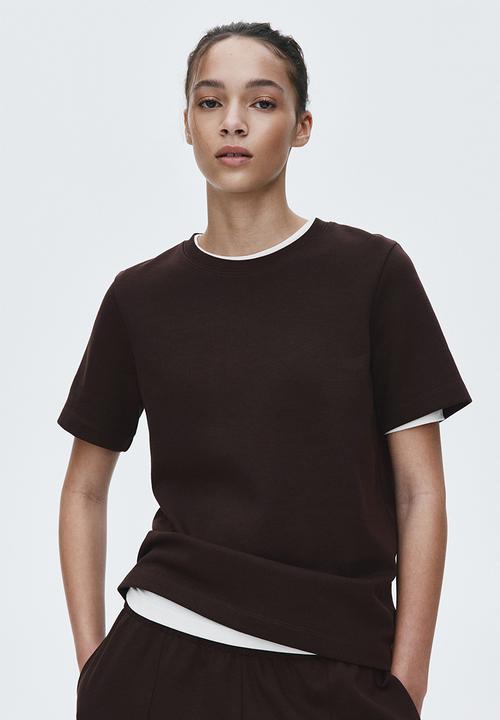 H&M - Interlock t-shirt - dark brown