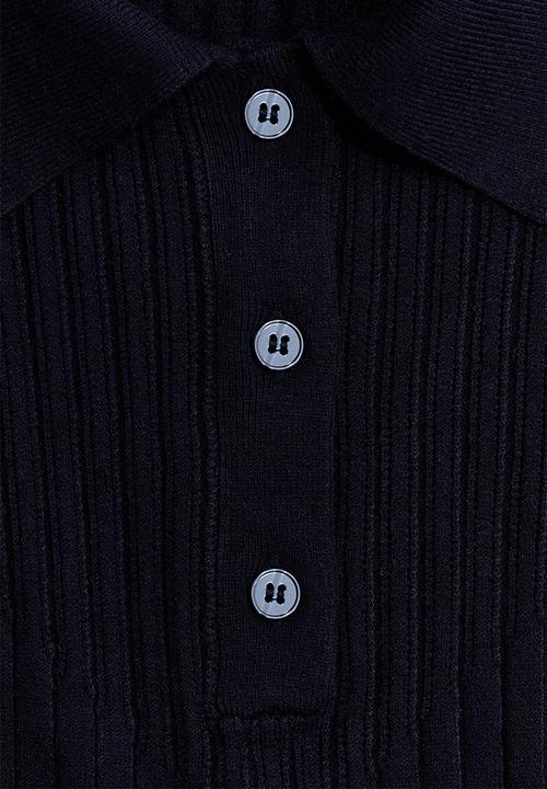 H&M - Rib-knit top - navy blue