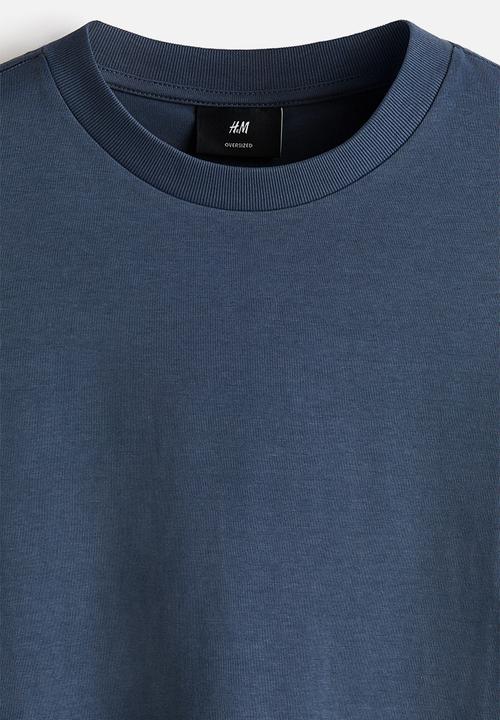 H&M - Oversized fit cotton t-shirt - blue