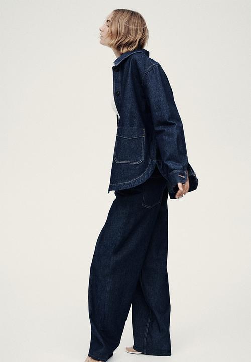 H&M - Denim shacket - dark denim blue