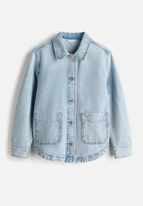 H&M - Denim shacket - light denim blue