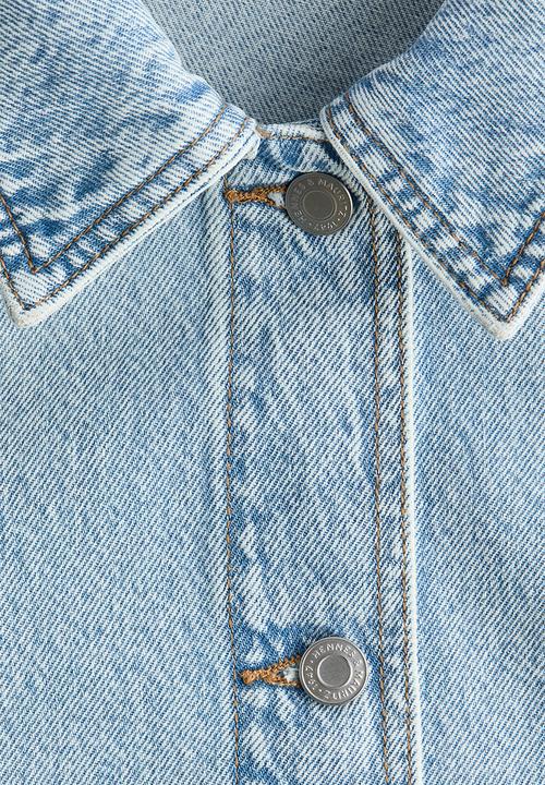 H&M - Denim shacket - light denim blue