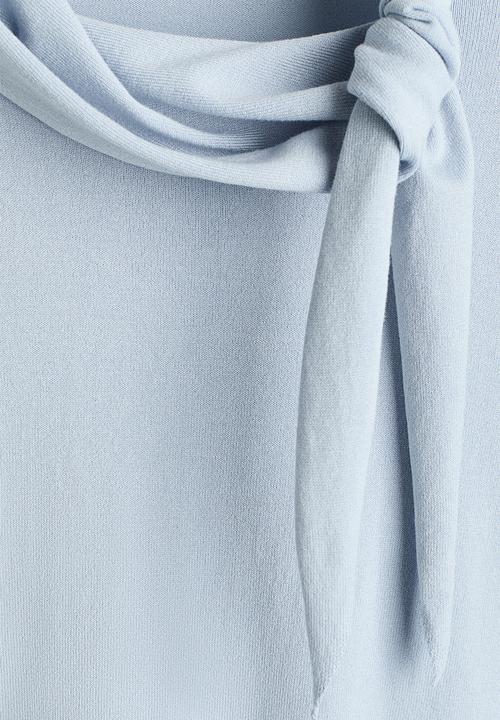 H&M - Scarf-collar jumper - light blue
