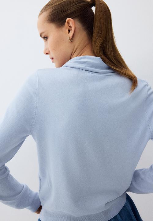 H&M - Scarf-collar jumper - light blue