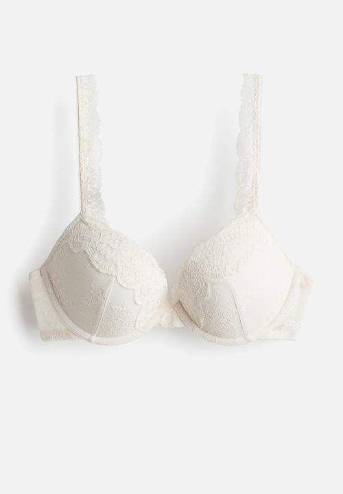 H&M - Lace push-up bra - ivory