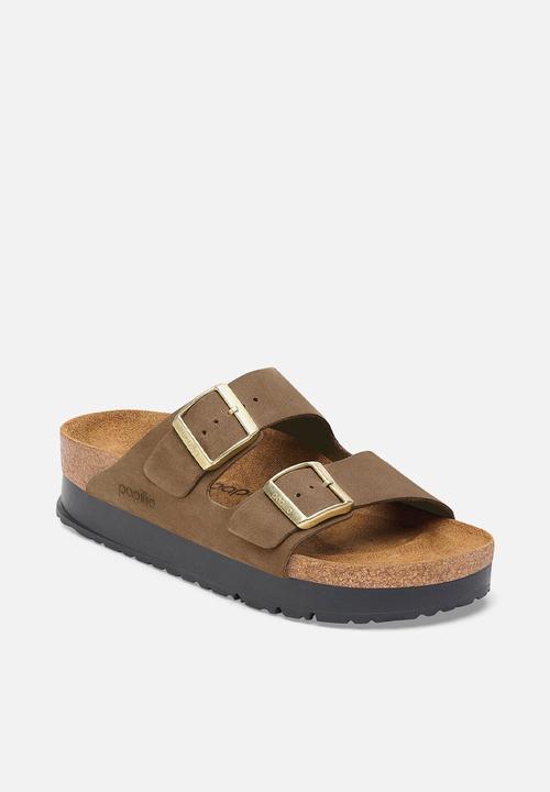 Birkenstock - Arizona PAP Flex Platform narrow  leather - dark tea