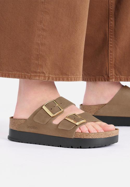 Birkenstock - Arizona PAP Flex Platform narrow  leather - dark tea