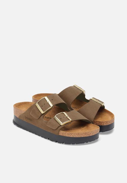 Birkenstock - Arizona PAP Flex Platform narrow  leather - dark tea