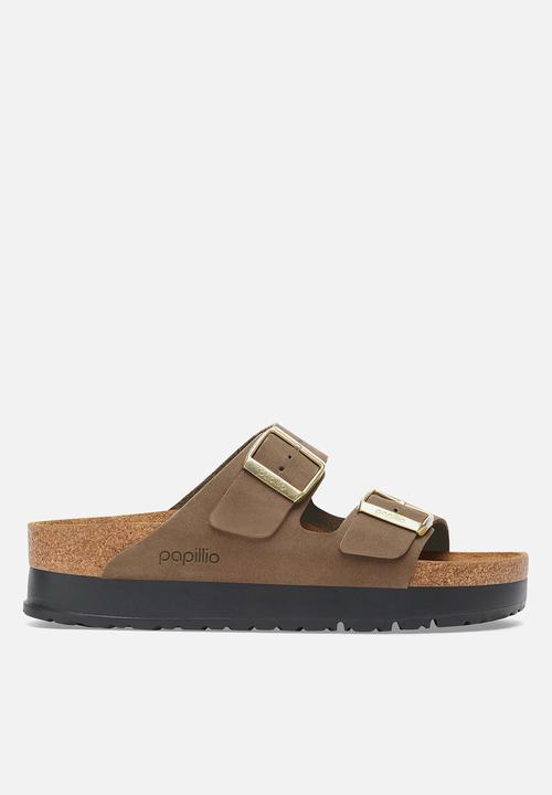 Birkenstock - Arizona PAP Flex Platform narrow  leather - dark tea
