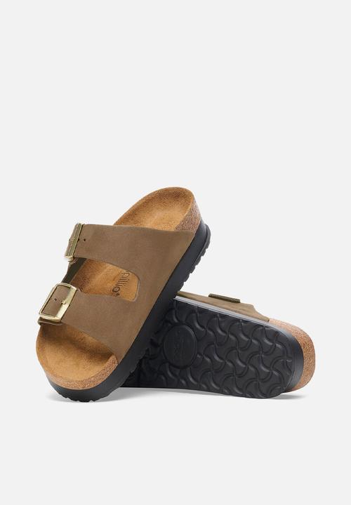 Birkenstock - Arizona PAP Flex Platform narrow  leather - dark tea