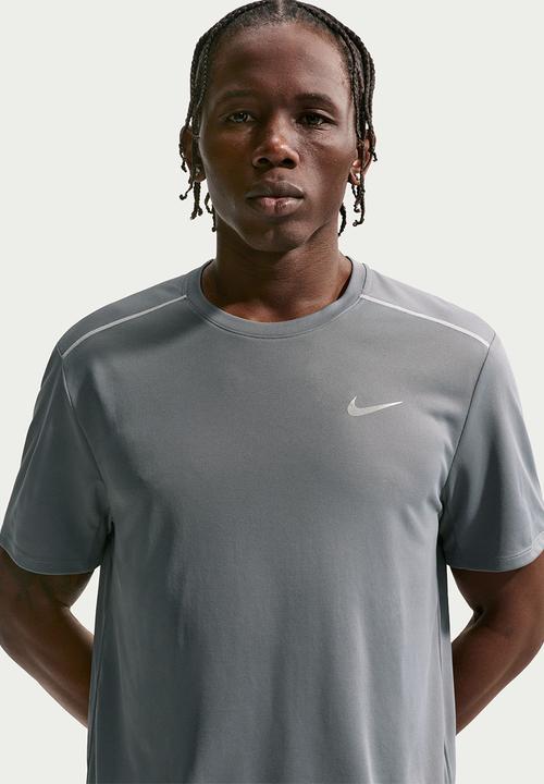 Nike - Miler Dri-FIT Short-Sleeve Running Top - Smoke Grey/Refl Silv