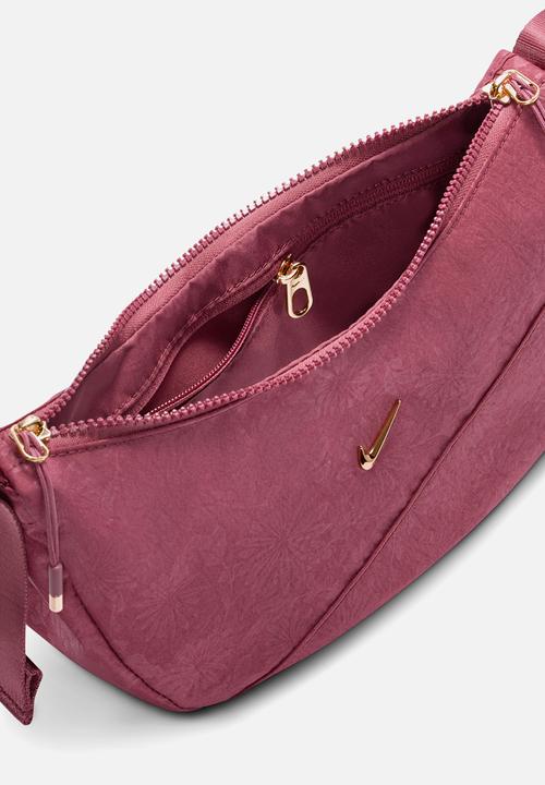 Nike - Aura crescent floral embossed crossbody bag - pink smoke