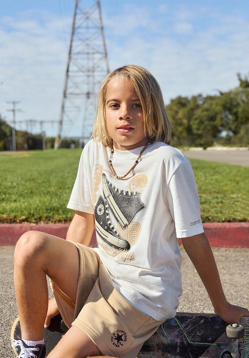 Converse - Cnvb Stacked Cnv Shoe Gfx Tee - Rained Out - Rained Out