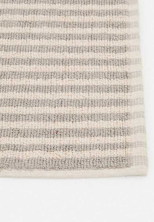 Sixth Floor - Cotton Woven Stripe Bath Mat - Taupe