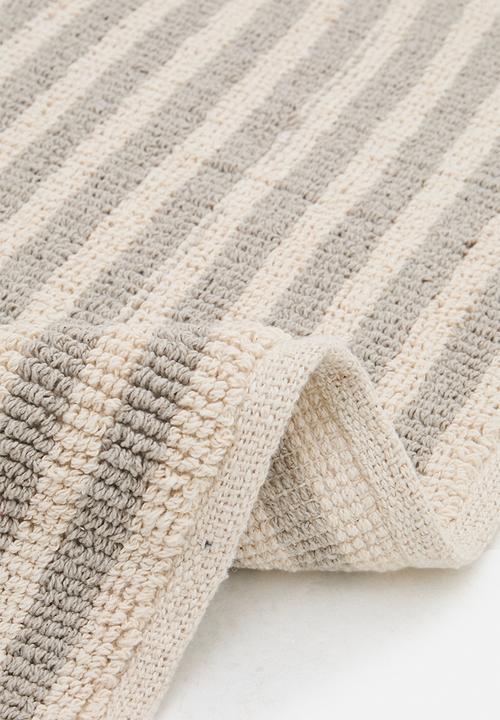 Sixth Floor - Cotton Woven Stripe Bath Mat - Taupe