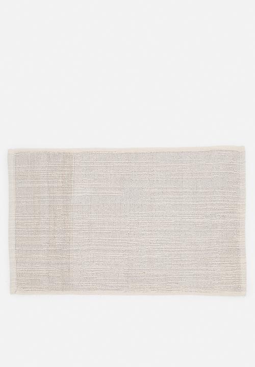 Sixth Floor - Cotton Woven Stripe Bath Mat - Grey
