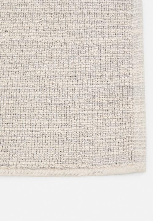 Sixth Floor - Cotton Woven Stripe Bath Mat - Grey