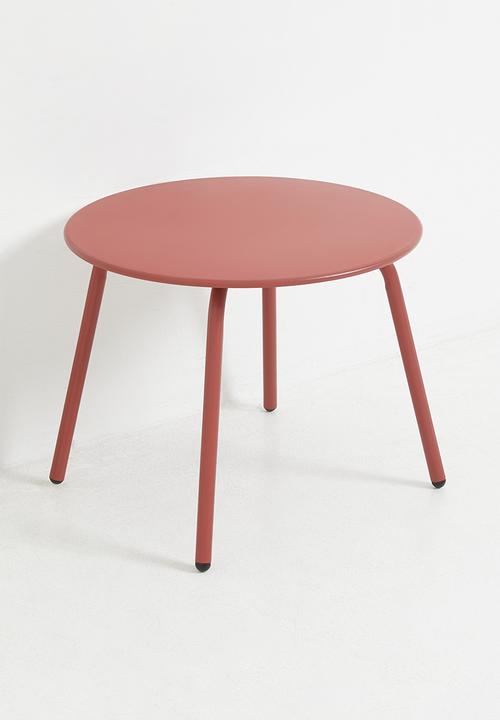 H&S - Outdoor Footube Side Table - Red