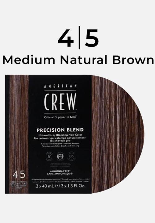American Crew - Precision Blend Medium Natural 4-5 - 3x40ml