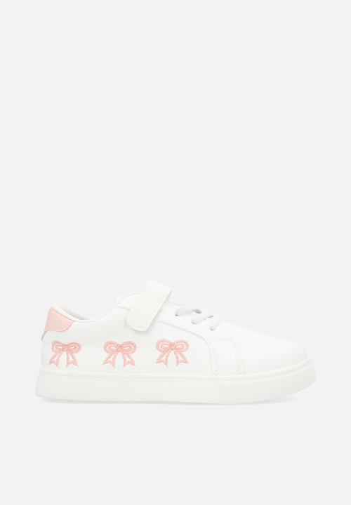 Pop Candy - Embroidered hybrid closure sneaker - white
