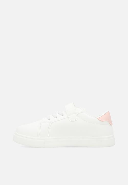 Pop Candy - Embroidered hybrid closure sneaker - white