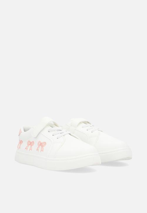Pop Candy - Embroidered hybrid closure sneaker - white