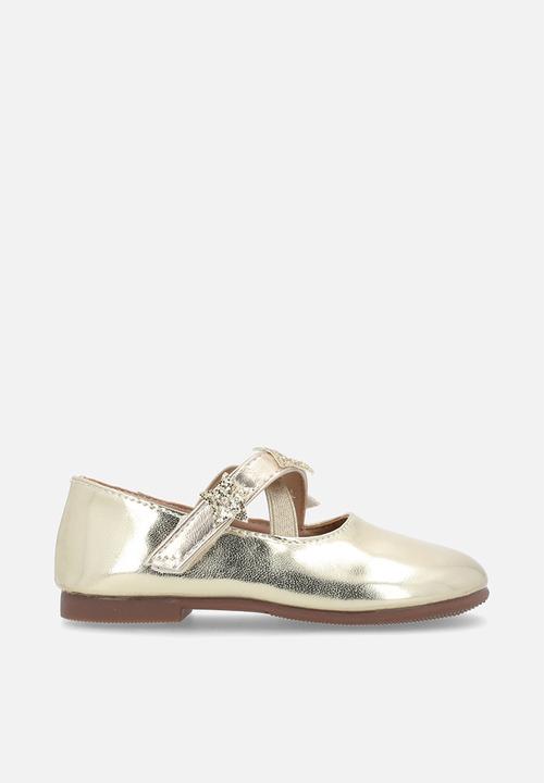 Pop Candy - Metallic ballerina pumps - gold