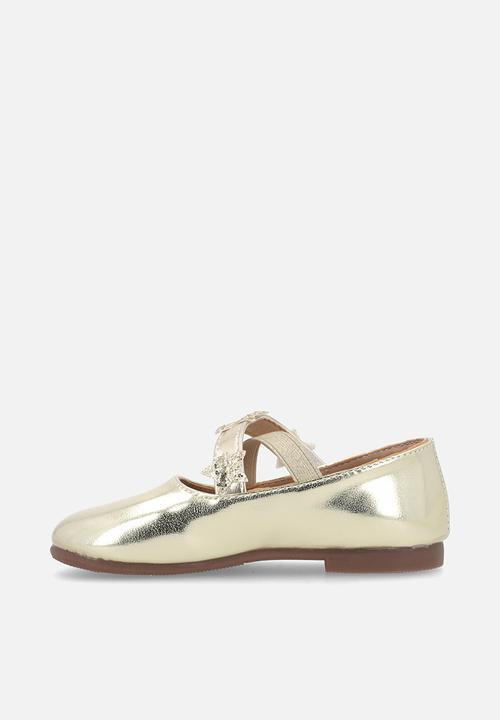 Pop Candy - Metallic ballerina pumps - gold