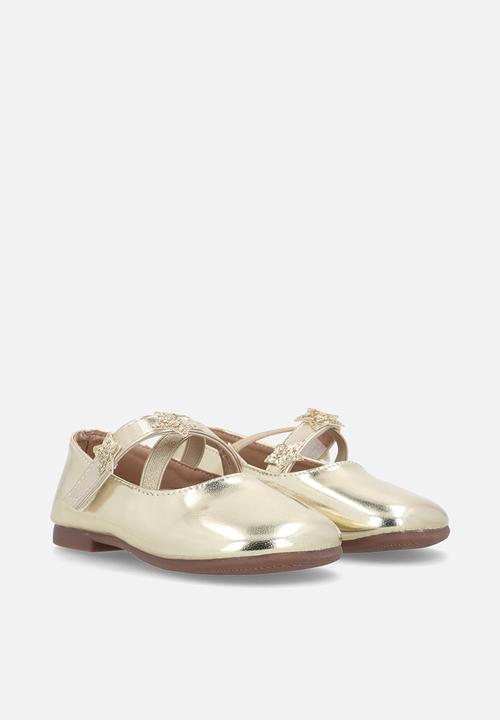 Pop Candy - Metallic ballerina pumps - gold