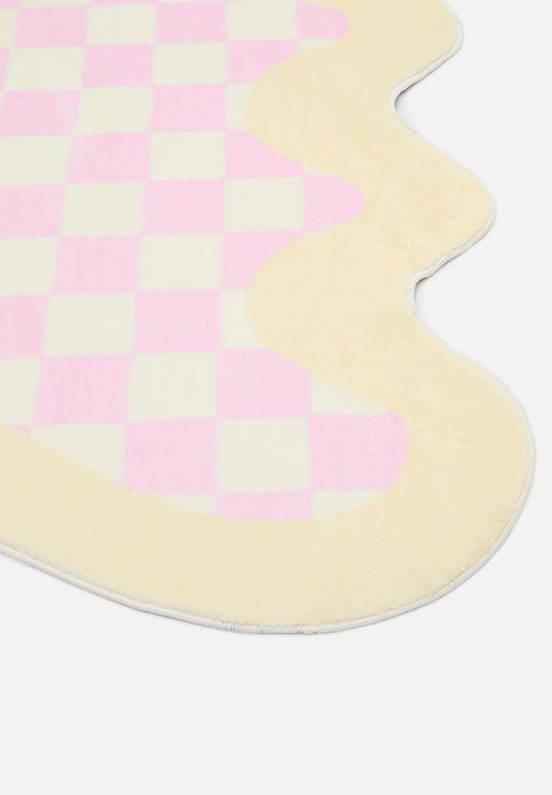 Pop Candy - Wavy edge rug - pink/yellow