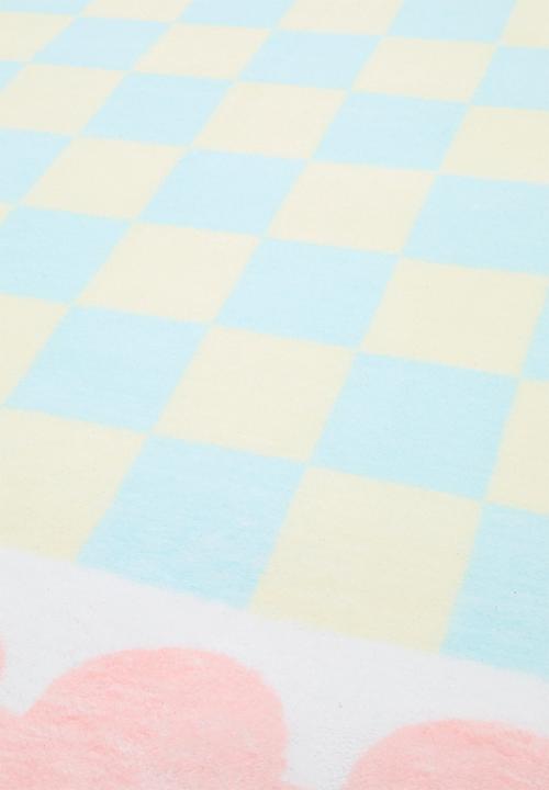 Pop Candy - Checkerboard rug - pale blue/pink