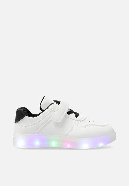 Pop Candy - LED sole sneakers - white/black