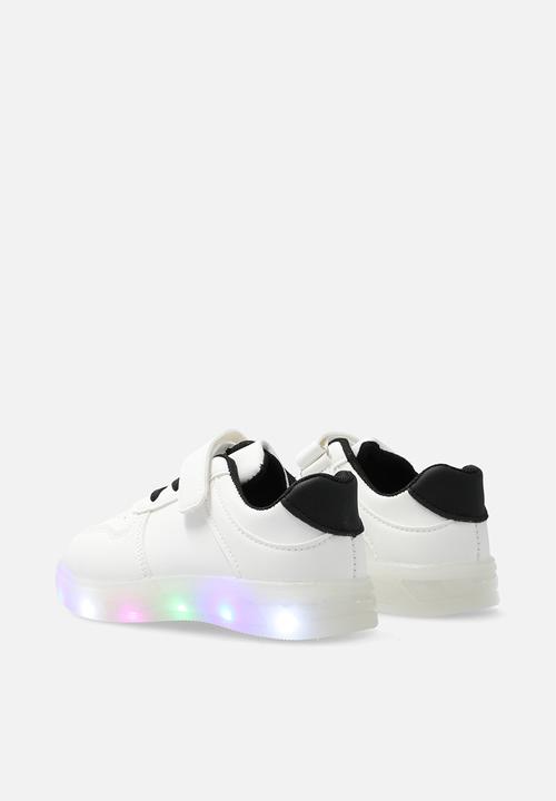 Pop Candy - LED sole sneakers - white/black