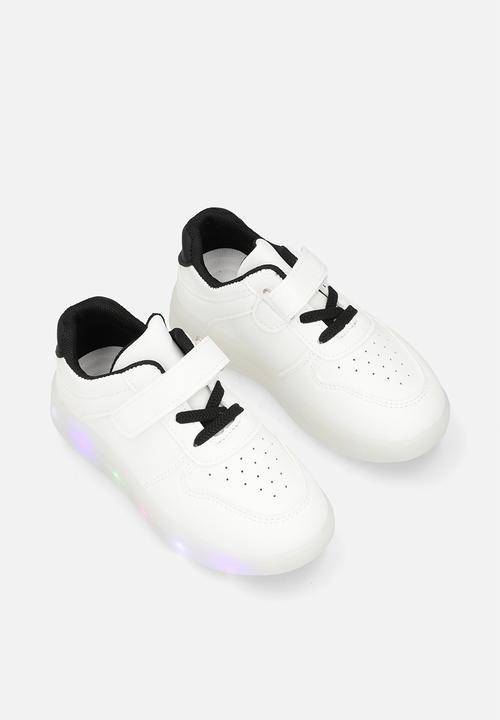 Pop Candy - LED sole sneakers - white/black