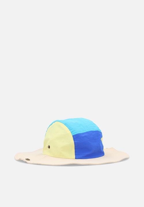 Pop Candy - Brim snap bucket hat - blue & cream