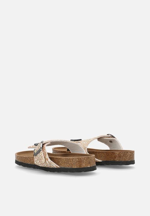 Pop Candy - Glitter thong-style sandals - rose gold