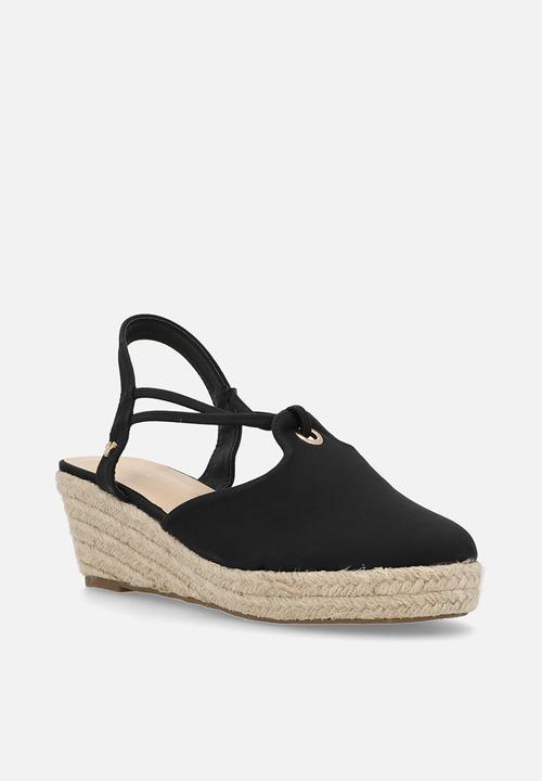 Butterfly Feet - Lanah 3 espadrille wedge heel - black