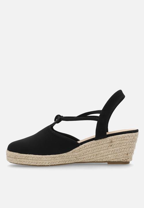 Butterfly Feet - Lanah 3 espadrille wedge heel - black