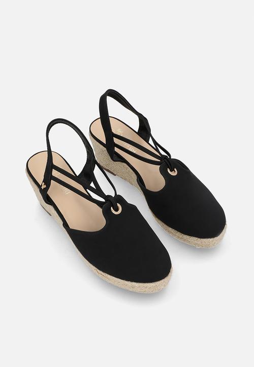 Butterfly Feet - Lanah 3 espadrille wedge heel - black