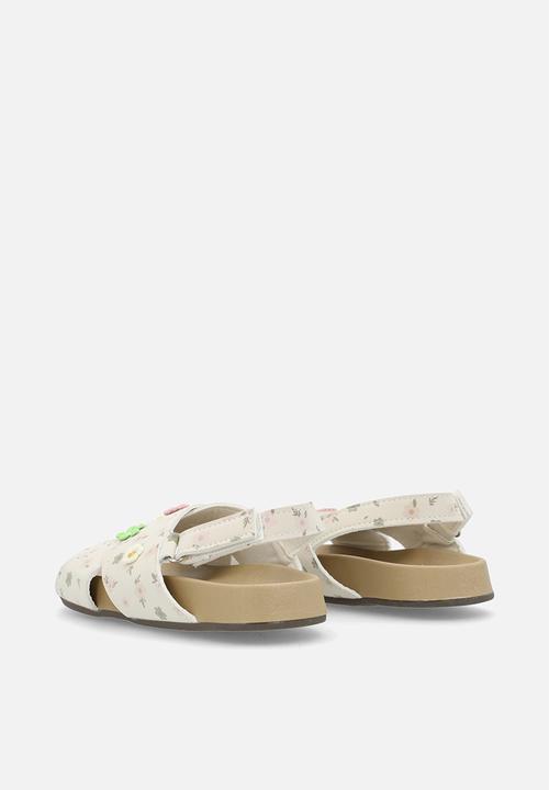 Pop Candy - Floral aop crosssover slides - white