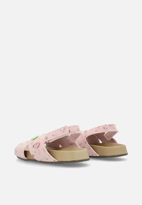 Pop Candy - Floral aop criss-cross sandals - pink