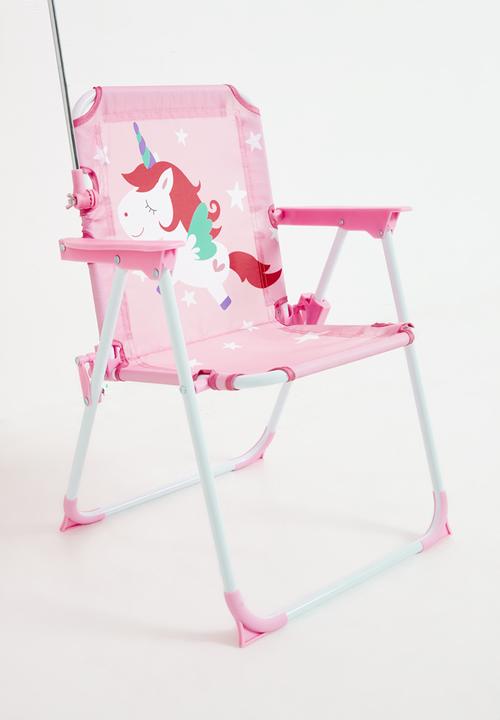 Pop Candy - Unicorn graphic camp chair - bright pink